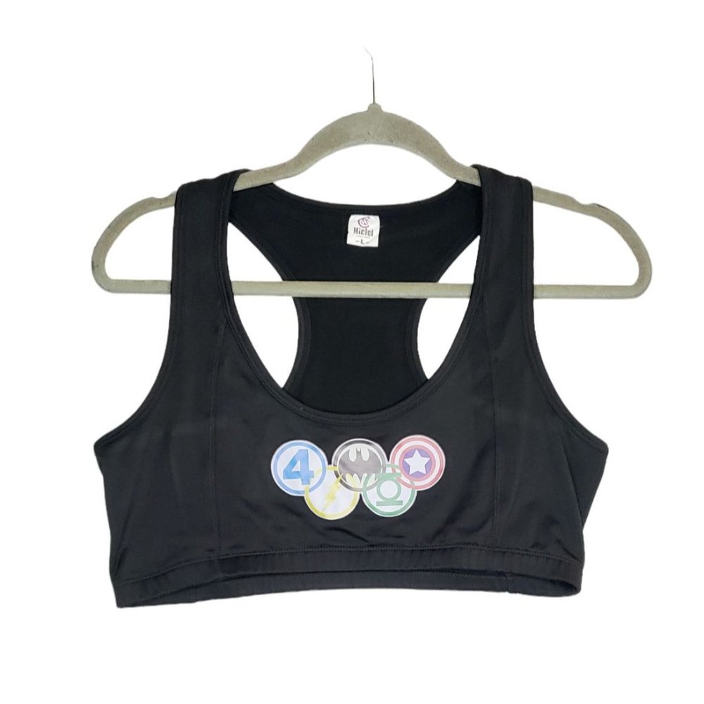 Hiclol Sports Bra A Unique Creation Activewear Running Black Womens Size Large